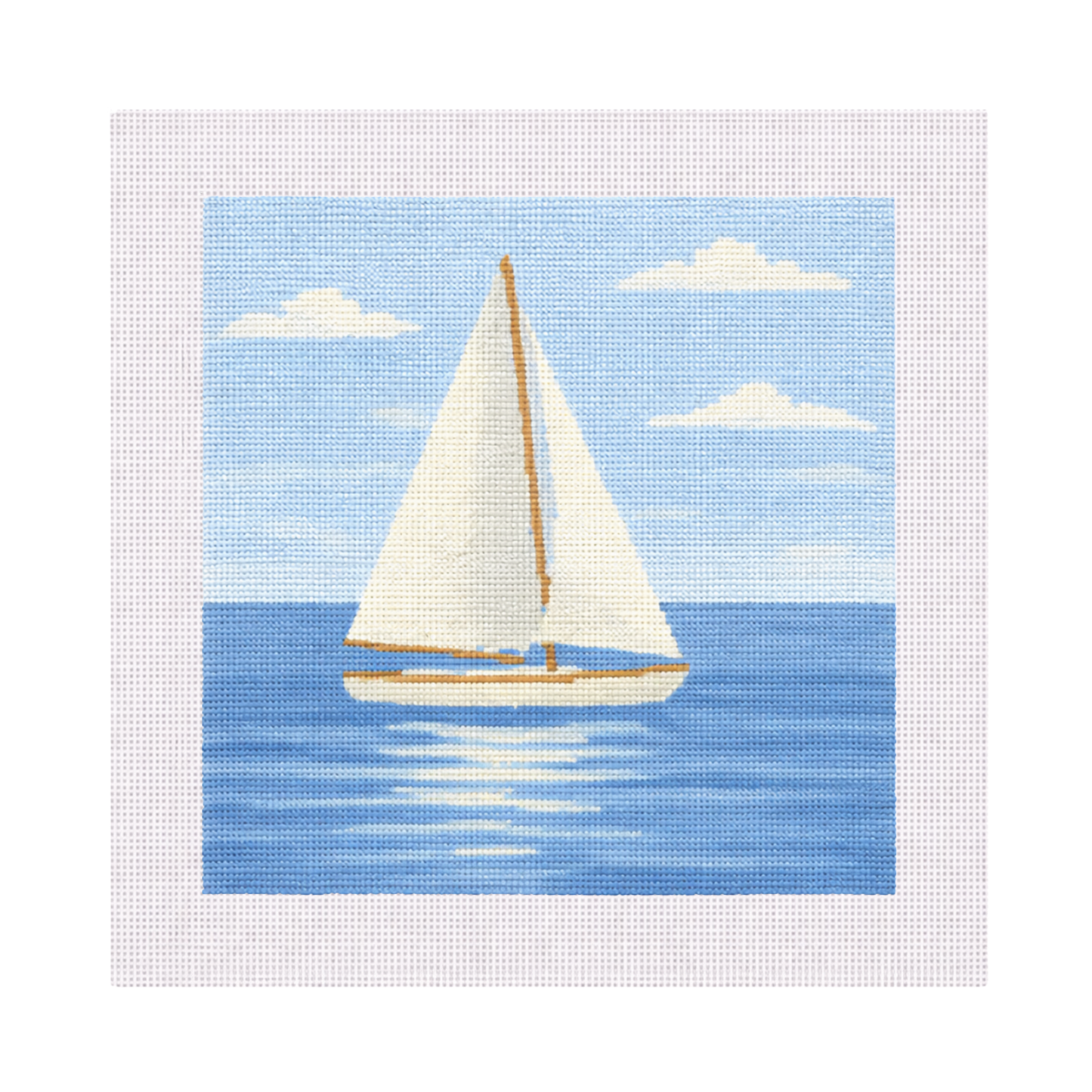 Sailboat at Sea — 12" x 12" Canvas