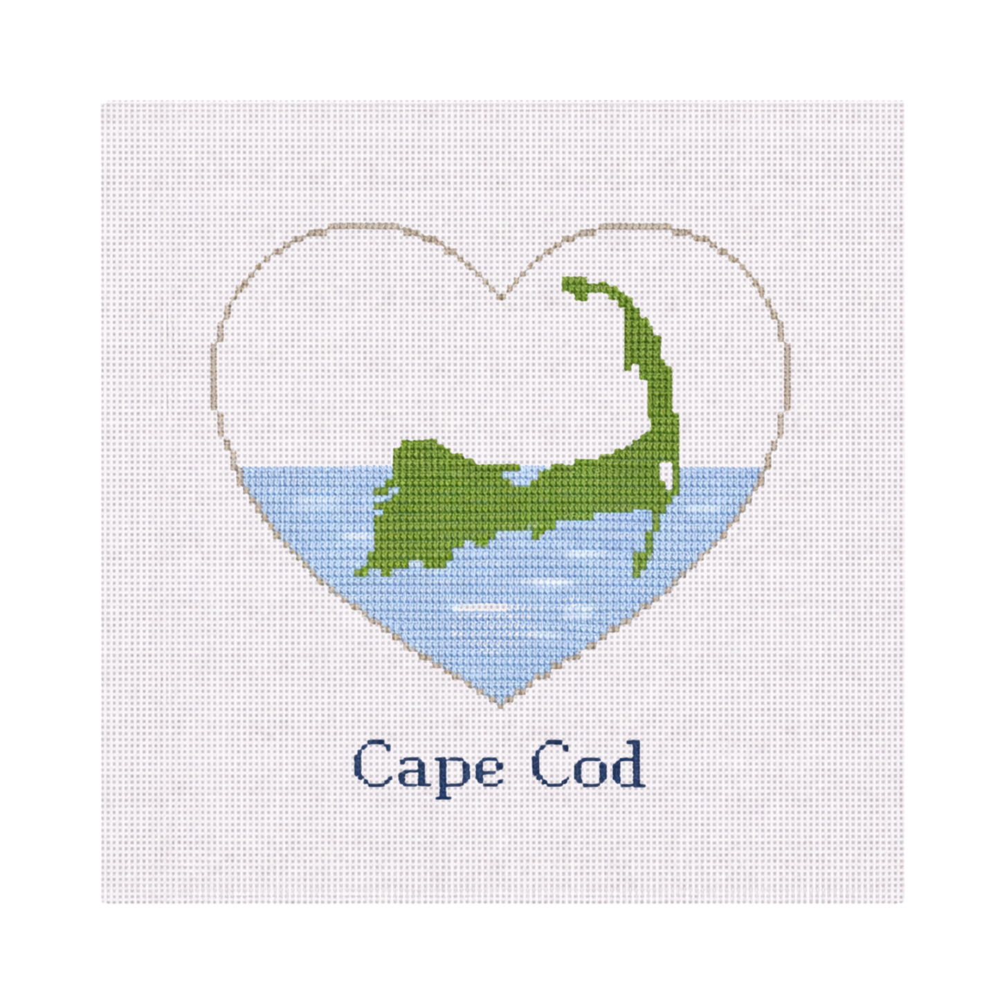 Cape Cod Heart — 8" x 8" Canvas