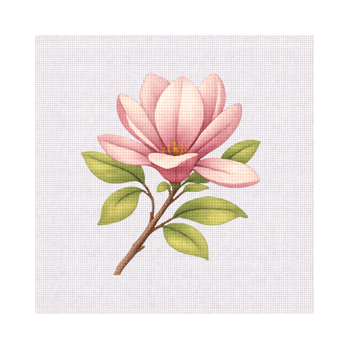 Pink Magnolia Flower — 8" x 8" Canvas