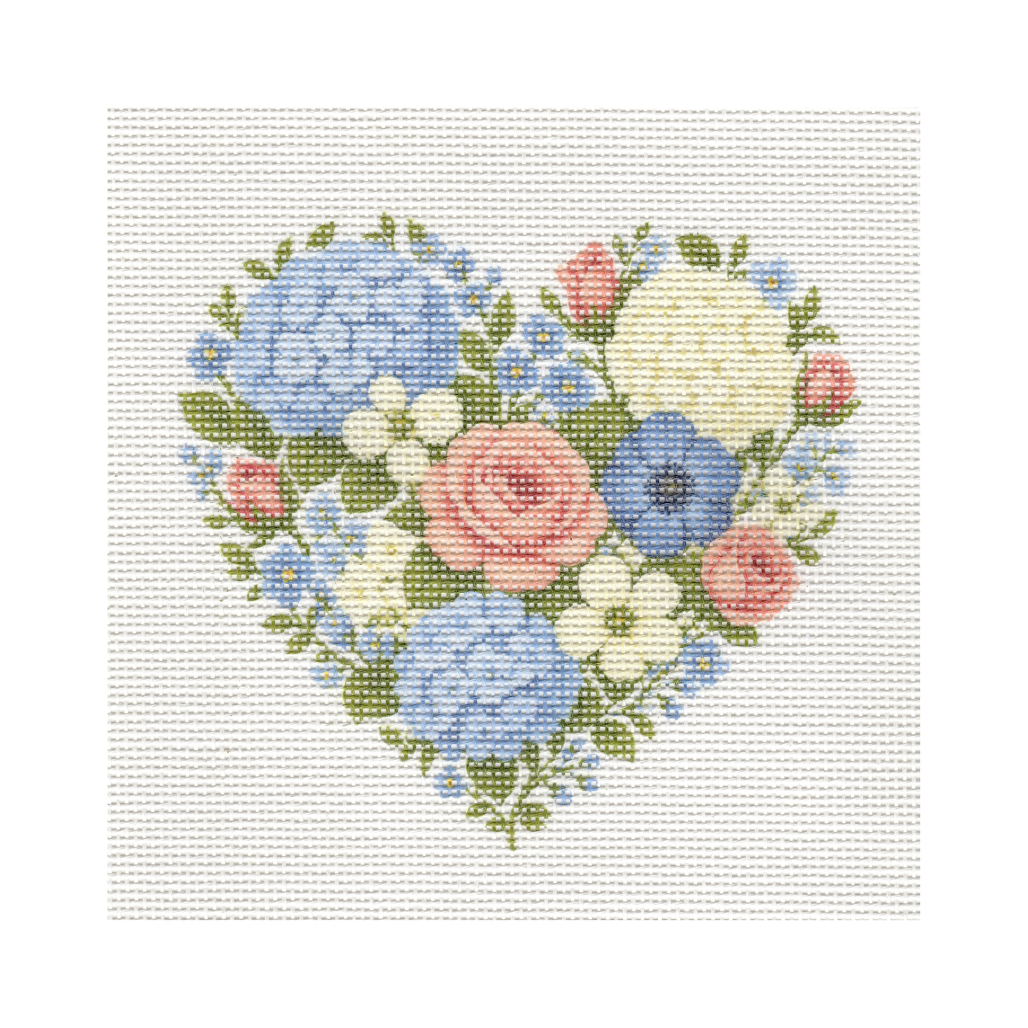 Heart Made of Flowers #2 — 8" x 8" Canvas