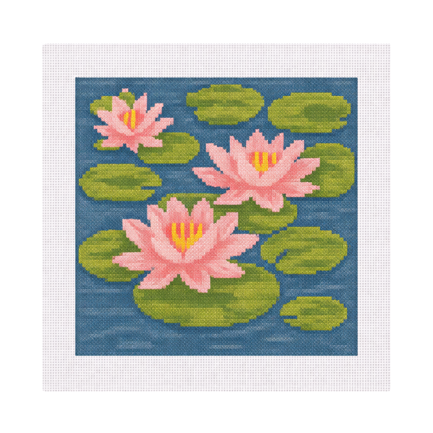 Flowering Lilipads— 12" x 12" Canvas