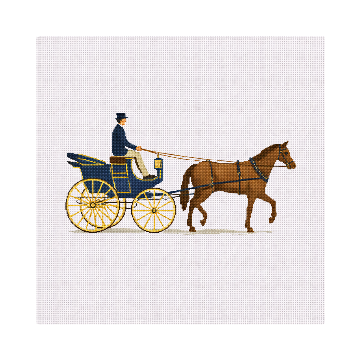 Horse Drawn Carriage — 8" x 8" Canvas