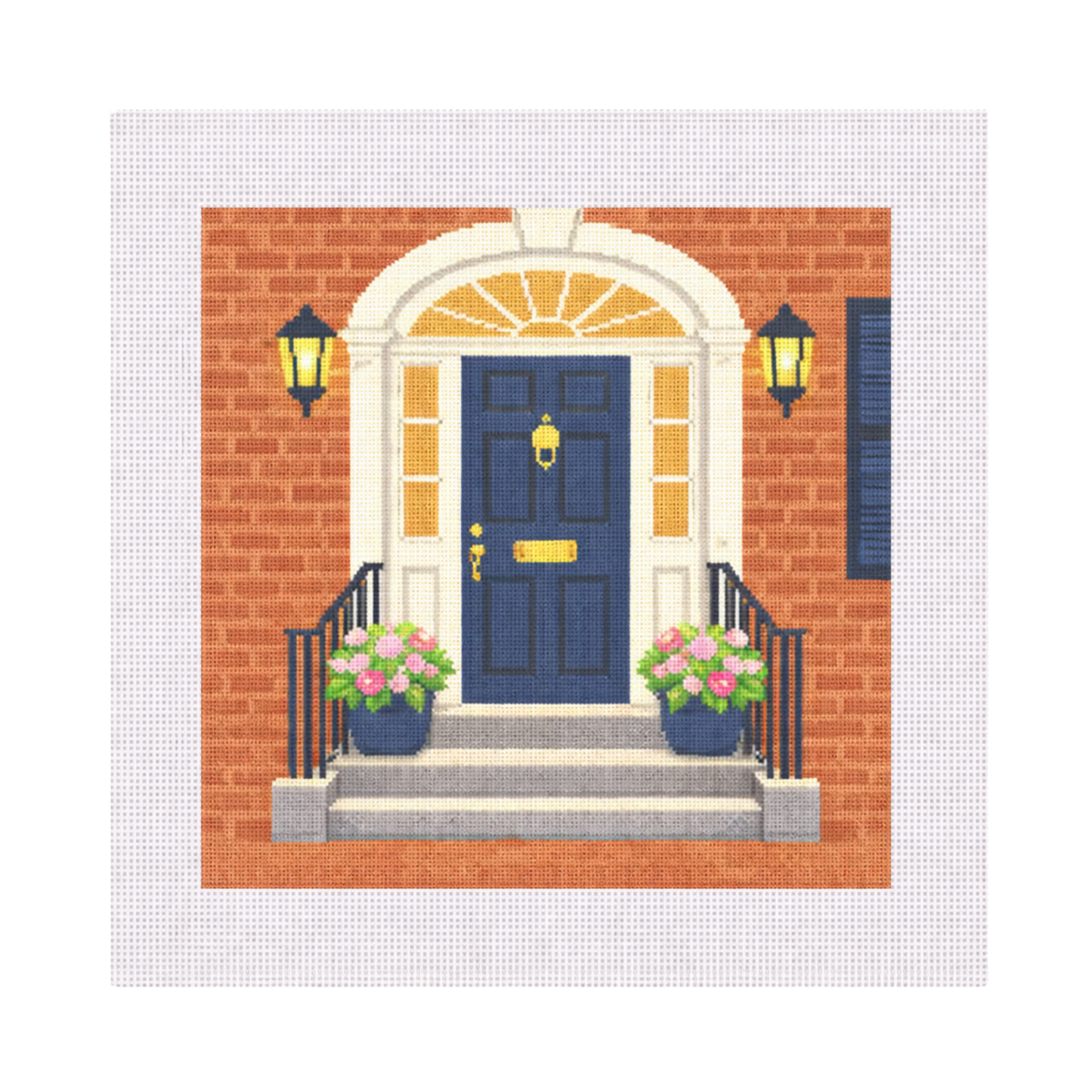 Beacon Hill Front Door — 12" x 12" Canvas