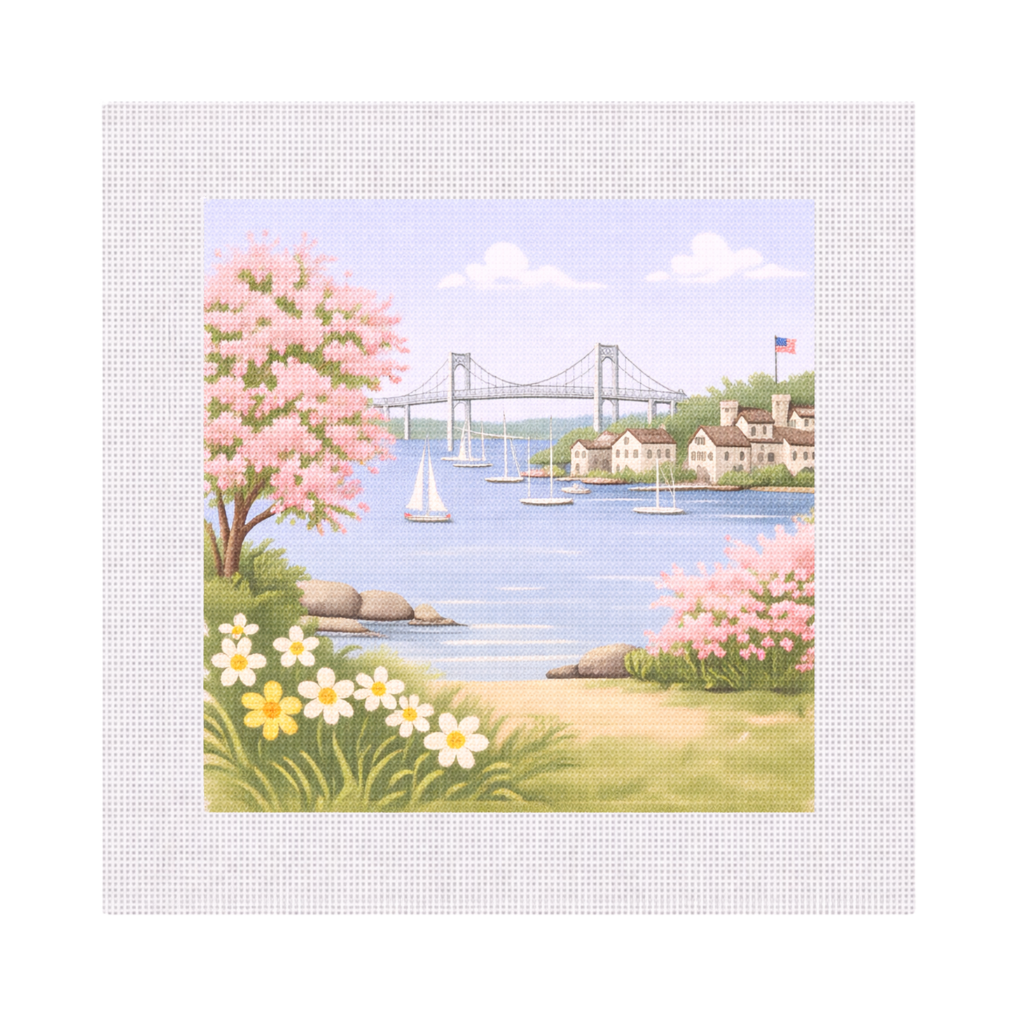Newport in Spring — 12" x 12" Canvas