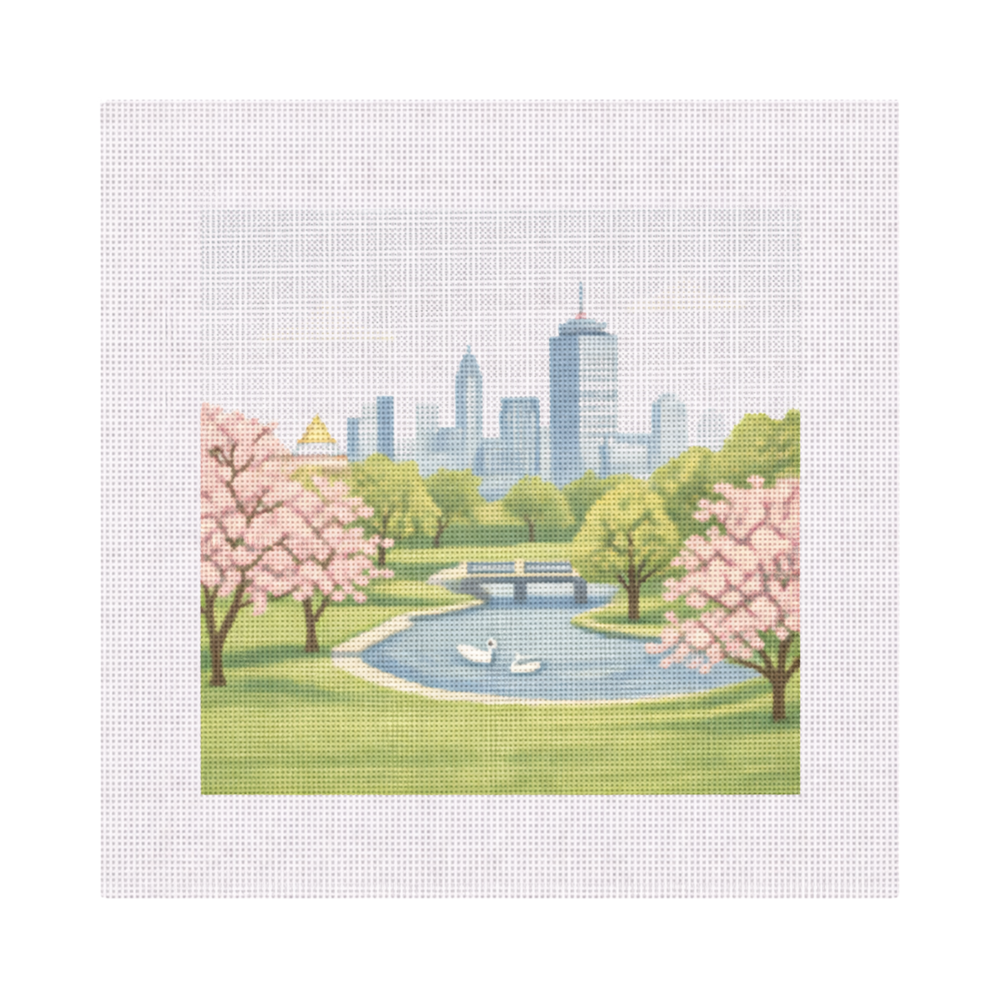 Boston Common in Spring — 12" x 12" Canvas
