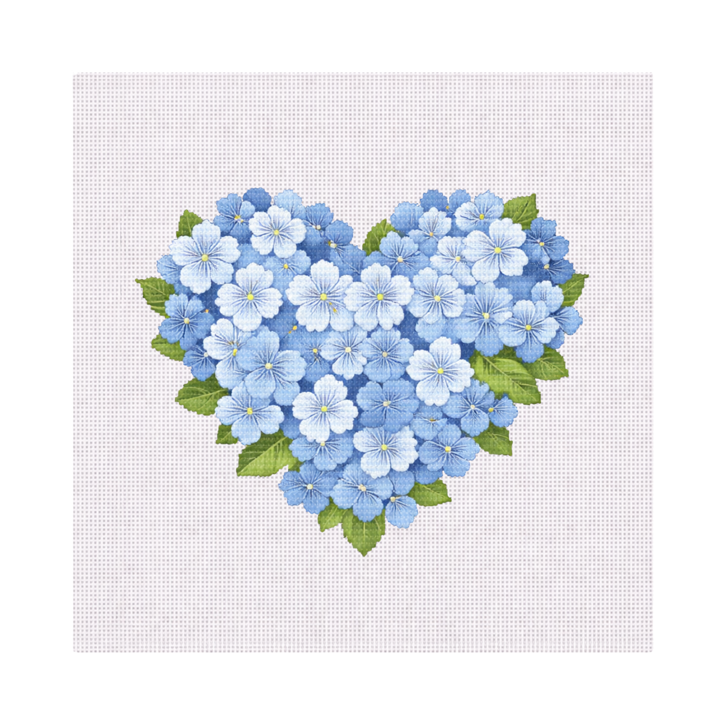 Hydrangea Heart — 8" x 8" Canvas