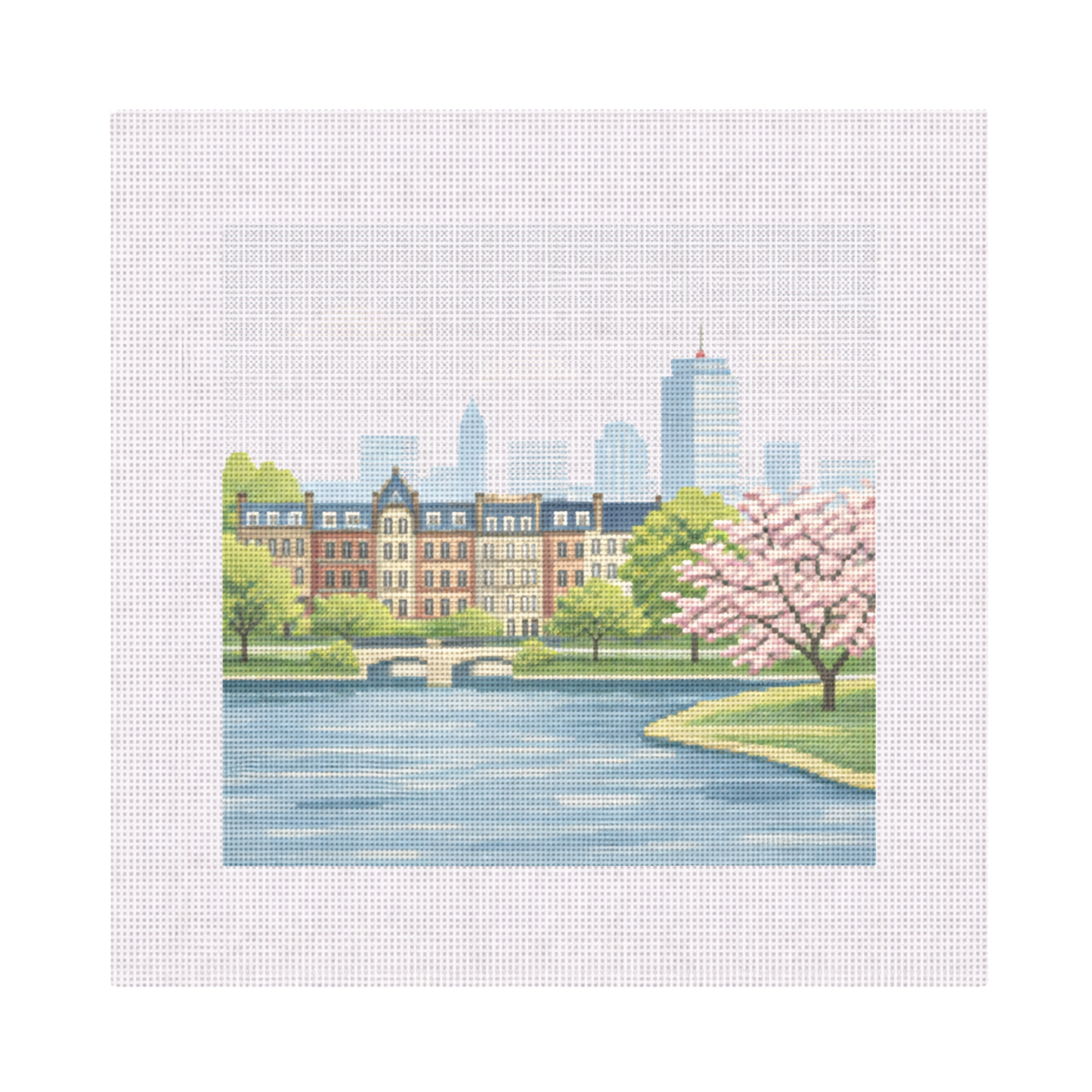 Back Bay in Spring — 12" x 12" Canvas