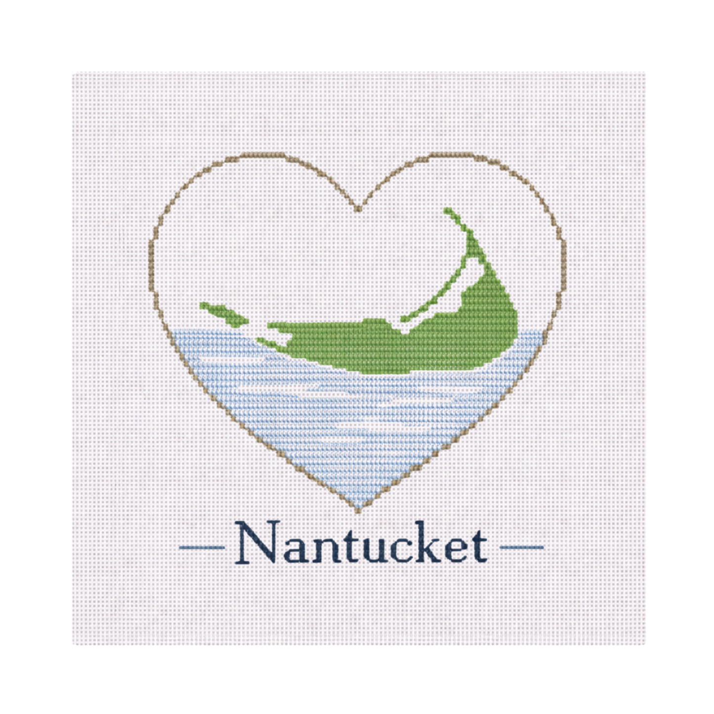 Nantucket Heart — 8" x 8" Canvas