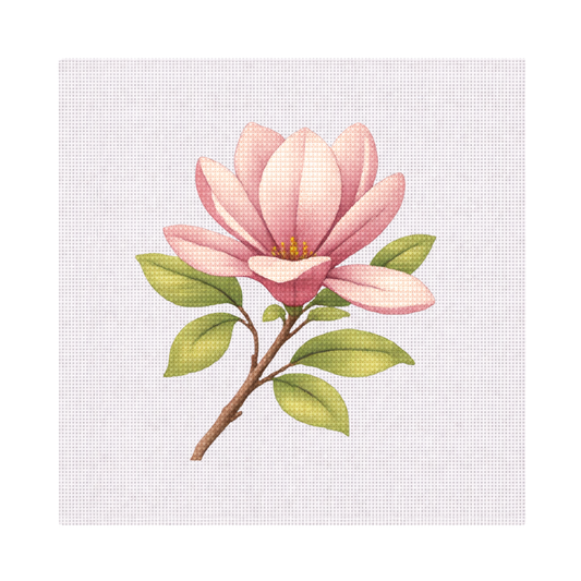 Pink Magnolia Flower — 8" x 8" Canvas