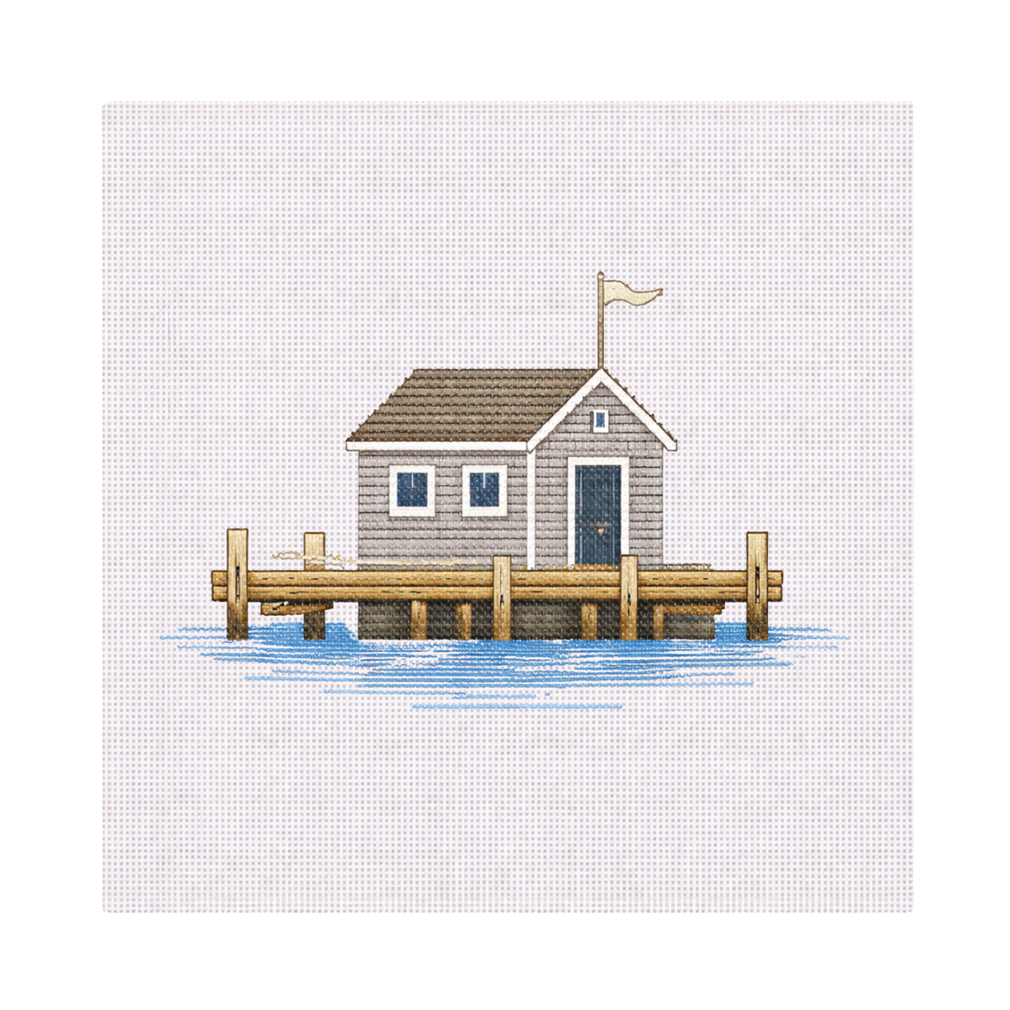 Boat House — 8" x 8" Canvas