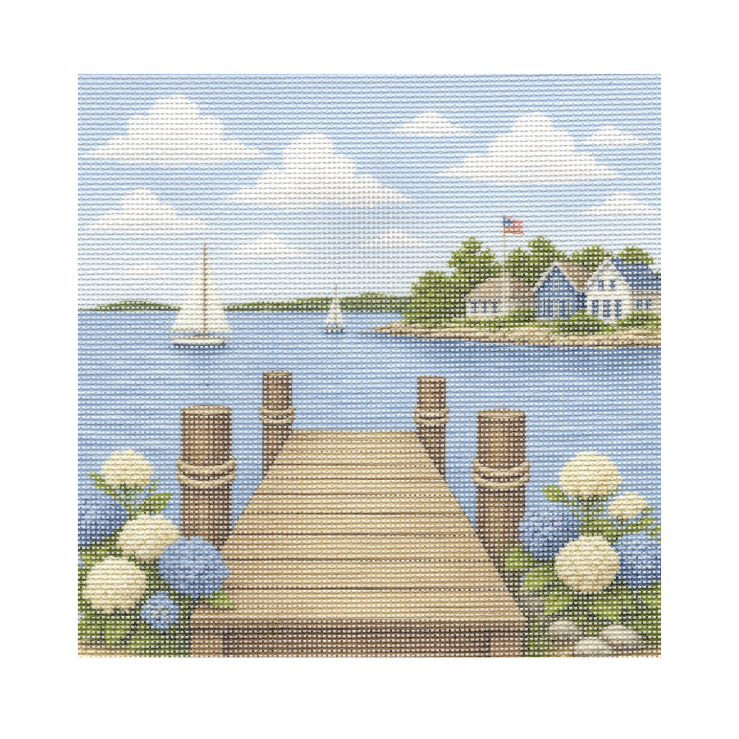 Dock in Summer — 12" x 12" Canvas