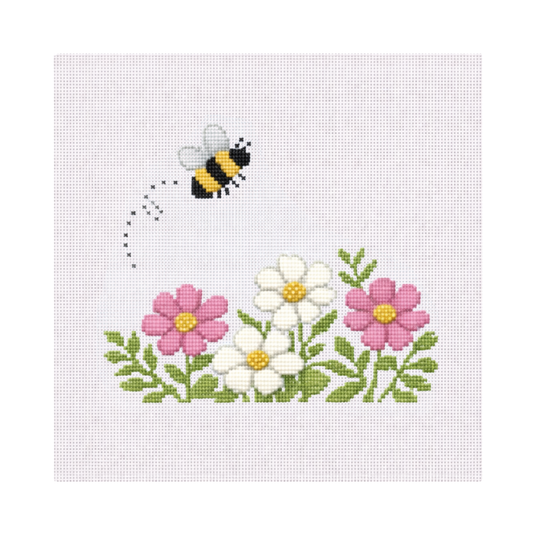 Buzzing Bee — 8" x 8" Canvas