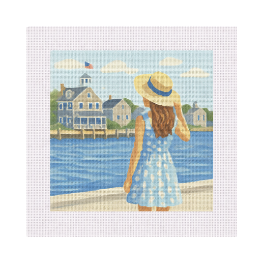 Girl on Nantucket — 12" x 12" Canvas