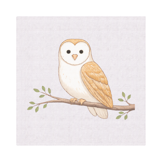 Barn Owl — 8" x 8" Canvas