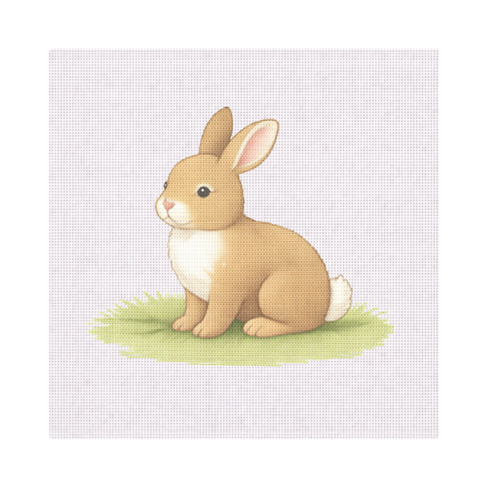 Brown Bunny — 8" x 8" Canvas