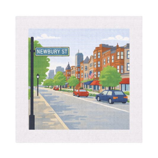 Newbury Street — 12" x 12" Canvas