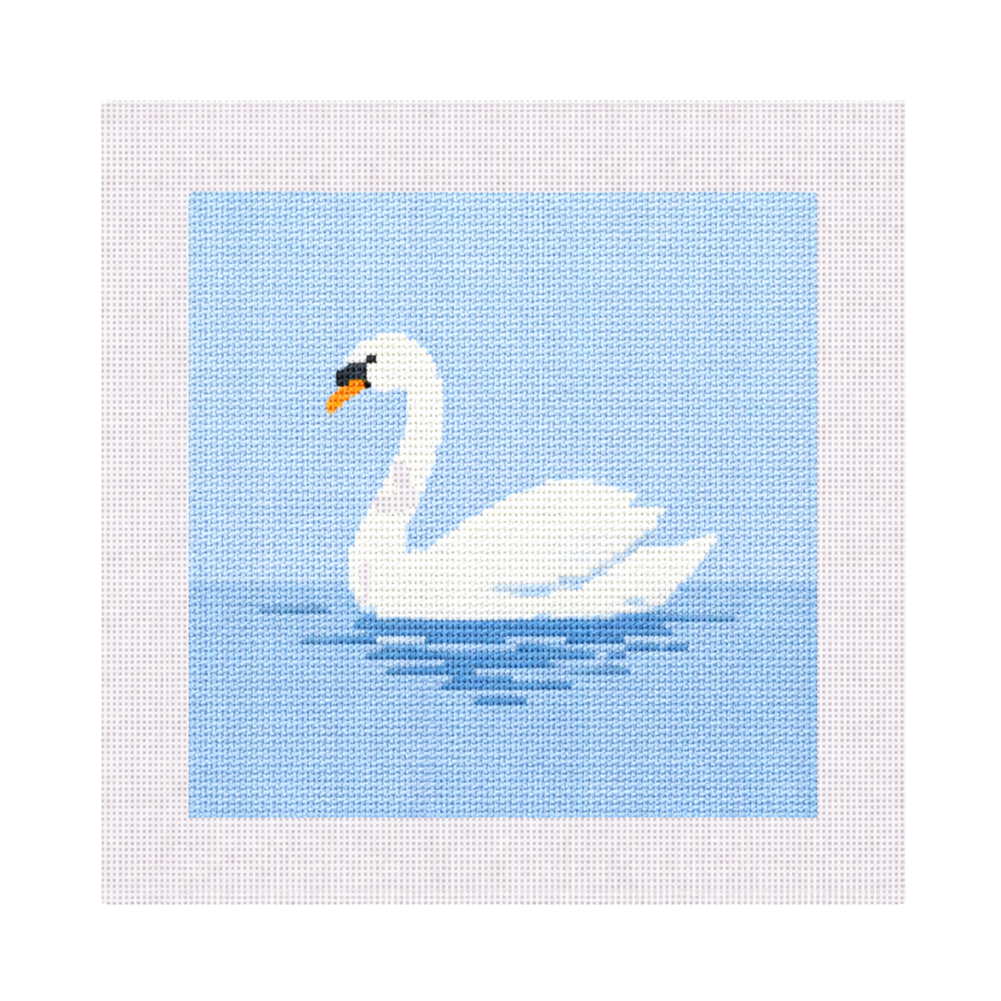 Swan on Water — 8" x 8" Canvas