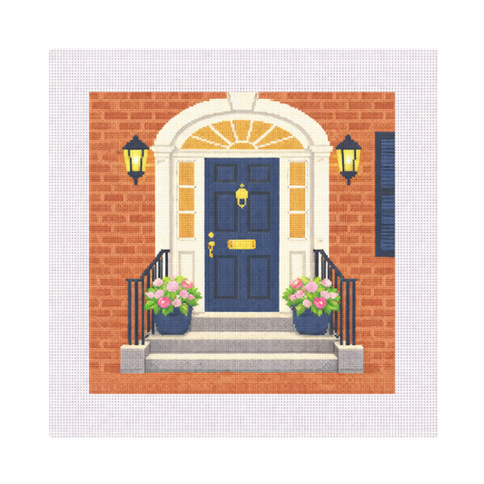 Beacon Hill Front Door — 12" x 12" Canvas